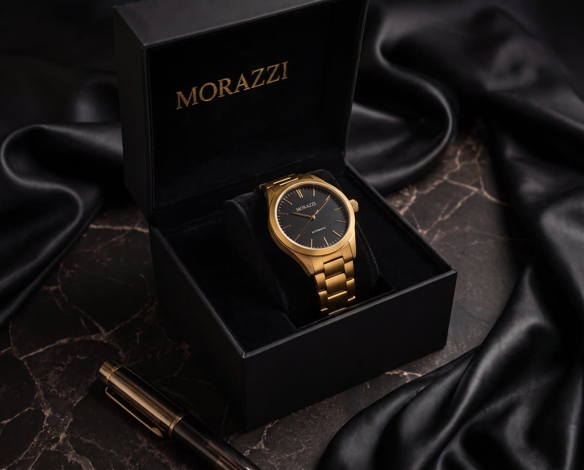 Morazzi Oro arany automata karóra a dobozában